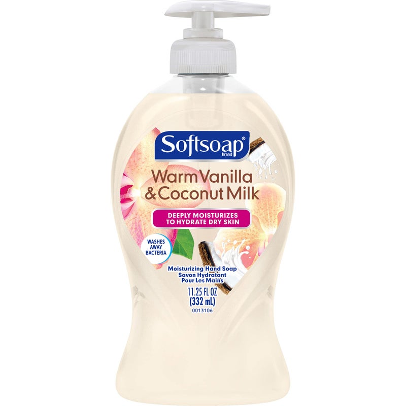 Softsoap Deeply Moisturizing Liquid Hand Soap Pump Warm Coconut Milk, Vanilla, 11.25 Fl Oz - Image 1