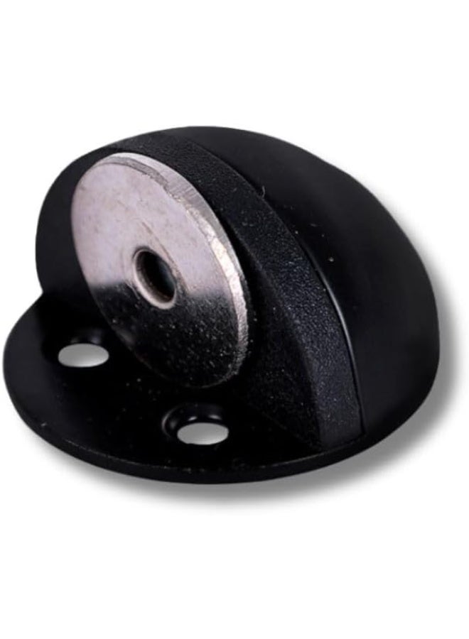 Emerald Magnetic Door Stoppers No Drill Door Stops Magnetic Floor Mount Door Stopper, Self Adhesive, Stainless Steel Magnet Door Stop Wall Protector Door Catch Holder Keep Door Open, Black- (2 Pack) - Image 1