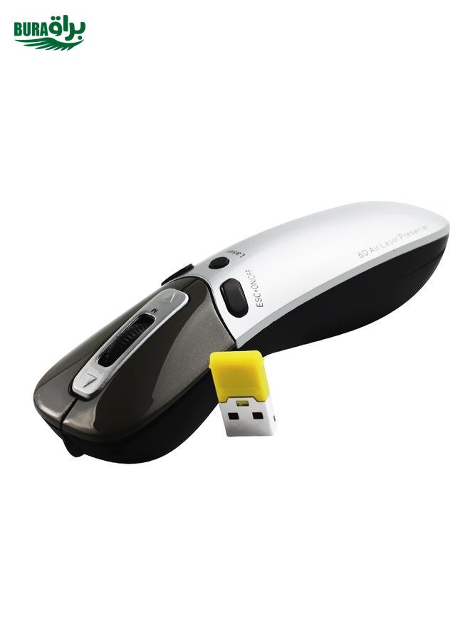 PR-05 2.4G Wireless 6D Gyroscope Fly Air Mouse Laser Pointer Pen Presenter for PC / Laptop Teaching Conference Speech