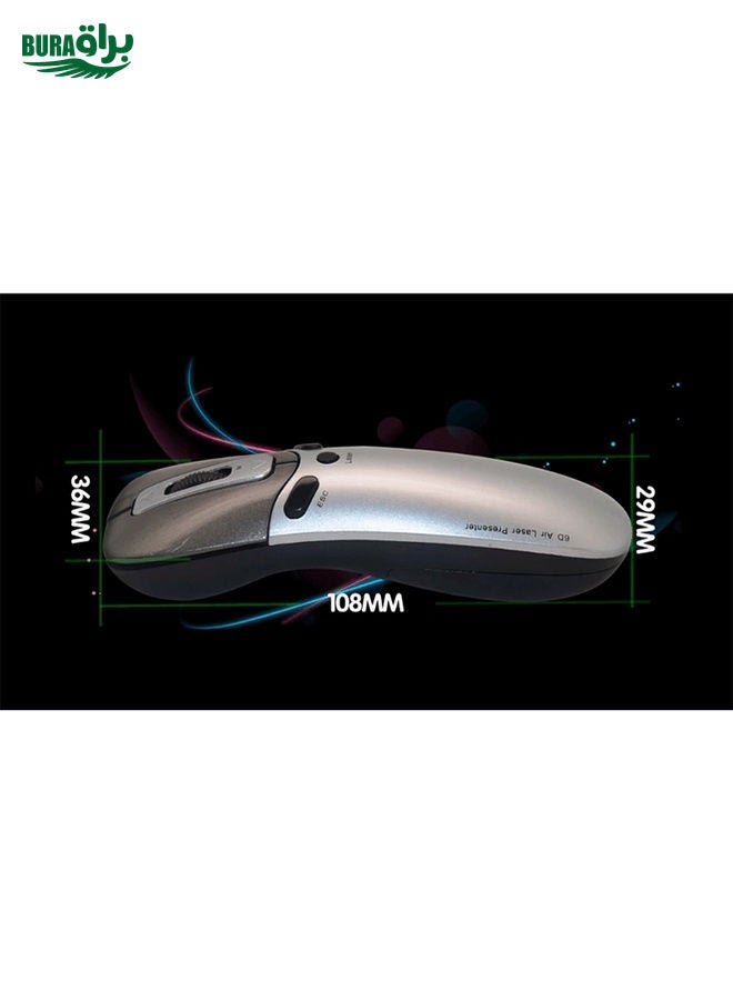 PR-05 2.4G Wireless 6D Gyroscope Fly Air Mouse Laser Pointer Pen Presenter for PC / Laptop Teaching Conference Speech