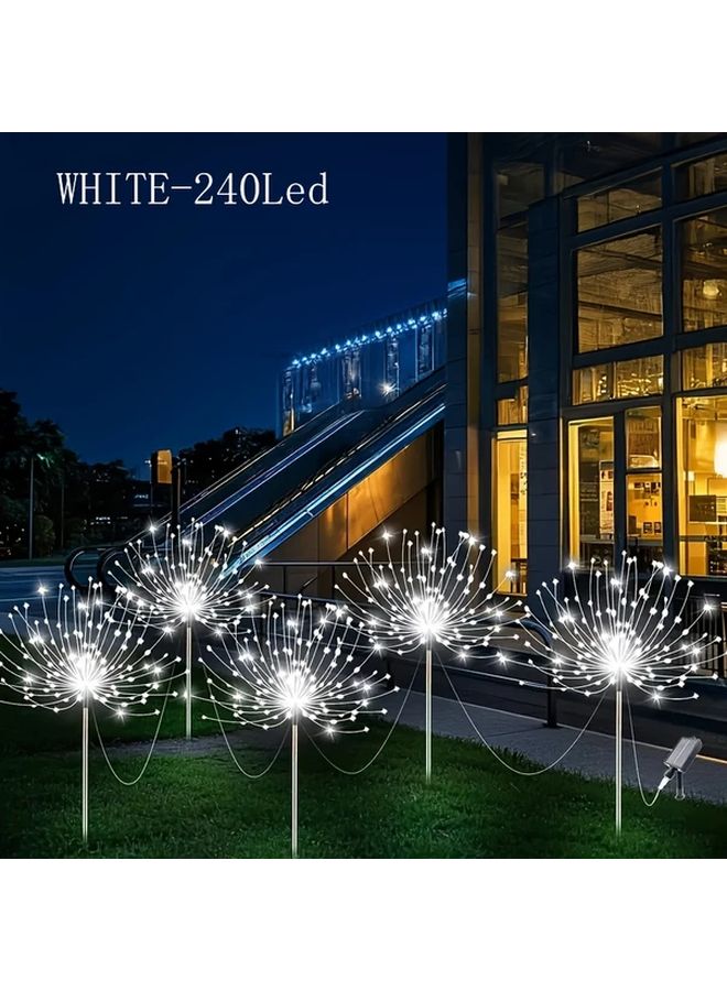 4Pcs 240LED Solar Firework Lights Outdoor Garden Decoration 8 Modes Auto On Off - Image 1