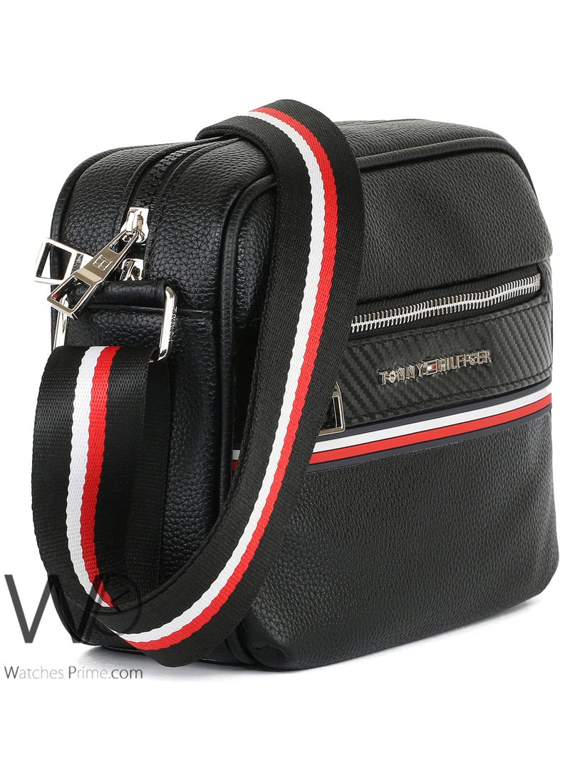 Tommy Hilfiger Denim Tommy Hilfiger Leather Cross body Shoulder Black Men Bag - Image 4