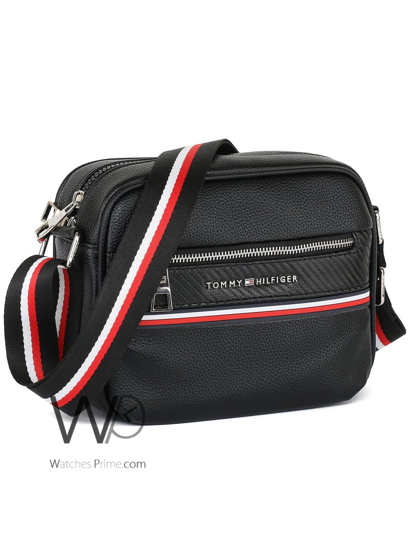 Tommy Hilfiger Denim Tommy Hilfiger Leather Cross body Shoulder Black Men Bag - Image 2