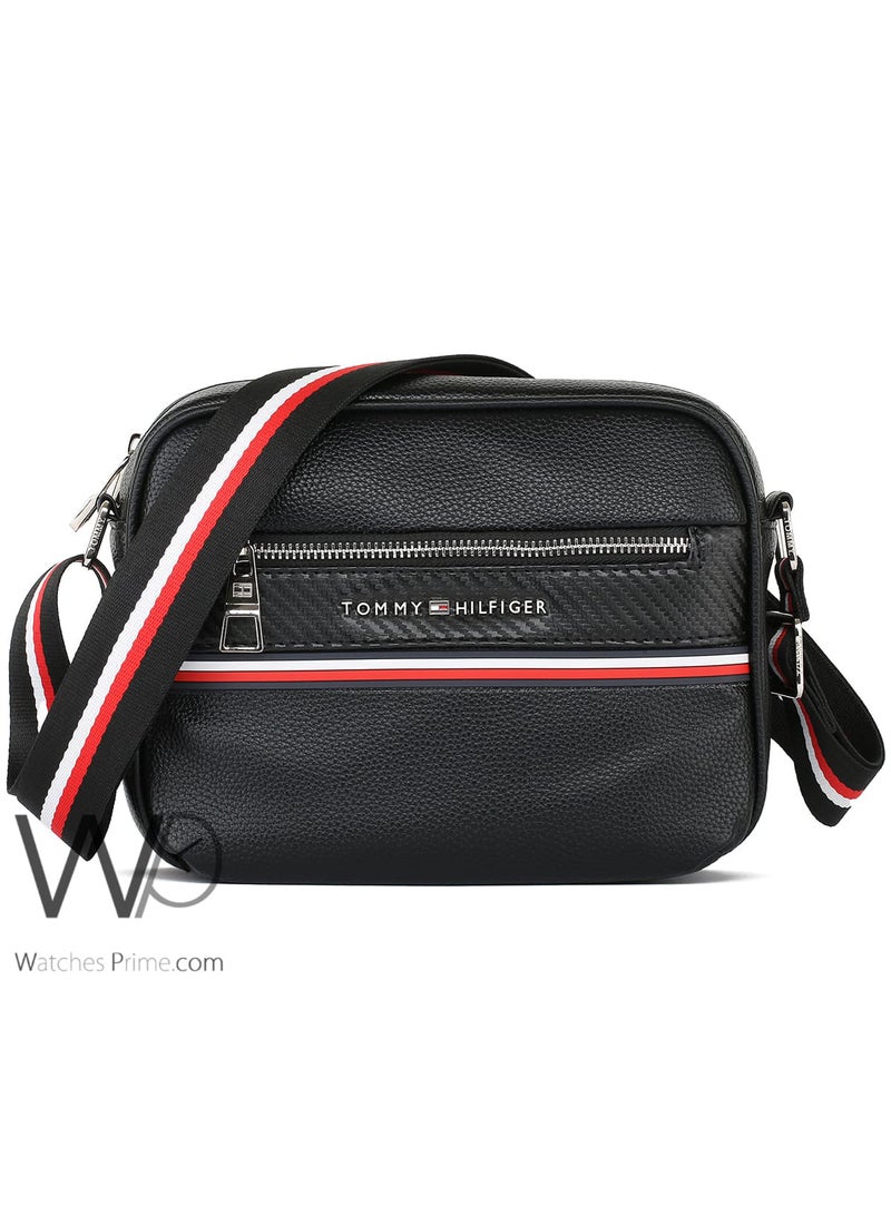 Tommy Hilfiger Denim Tommy Hilfiger Leather Cross body Shoulder Black Men Bag - Image 1