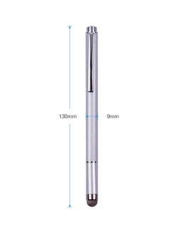 NIBEMINENT 2 In 1 Touchscreen Stylus Pens With Fiber Tip And Disc Silver  - Image 2