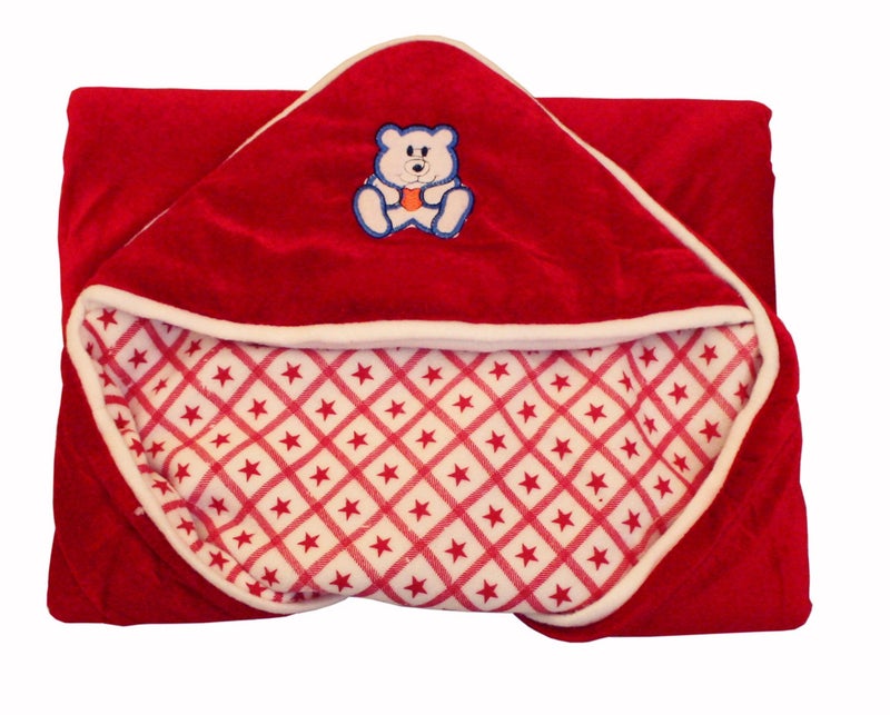 My Newborn Multipurpose Sleeping Bag with Wrap Blanket Combo, Sky/Red-Hoods (Pack of 2) (66.0cm L X 66.0cm W) - Image 5