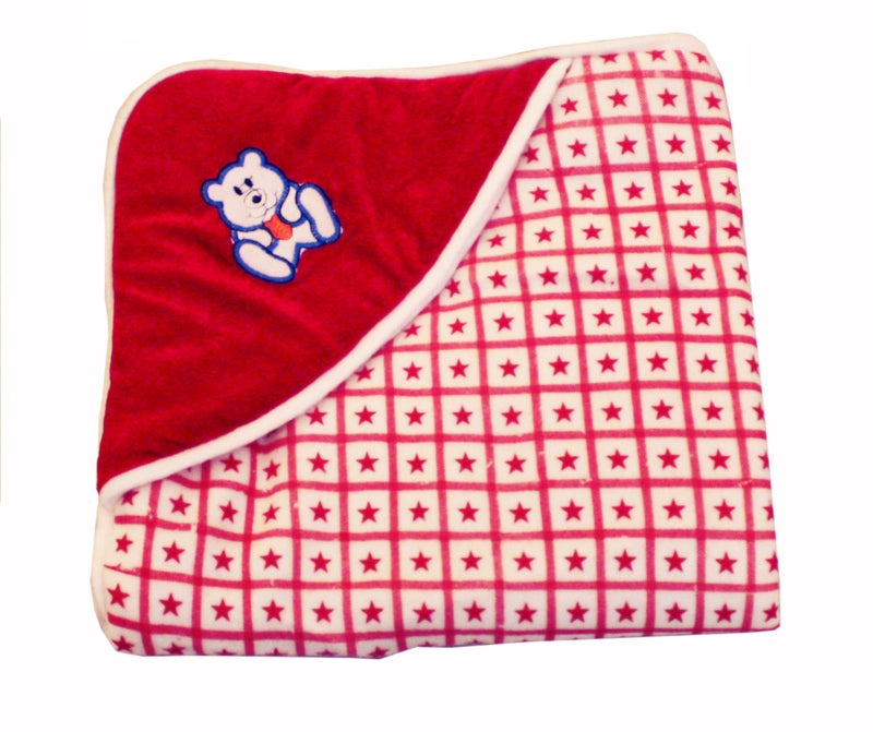 My Newborn Multipurpose Sleeping Bag with Wrap Blanket Combo, Sky/Red-Hoods (Pack of 2) (66.0cm L X 66.0cm W) - Image 4