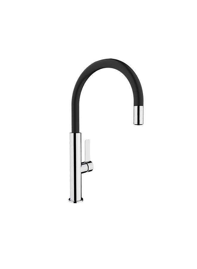TEKA Fot 995 Single Lever Kitchen Tap With Aerator Integrated In Spout Chrome Black - Image 2
