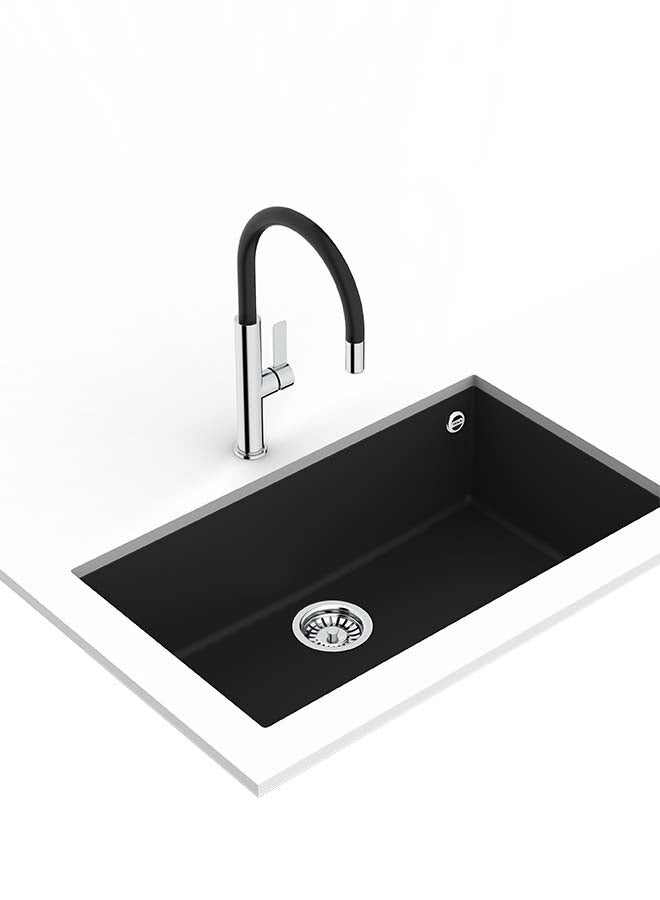 TEKA Fot 995 Single Lever Kitchen Tap With Aerator Integrated In Spout Chrome Black - Image 5