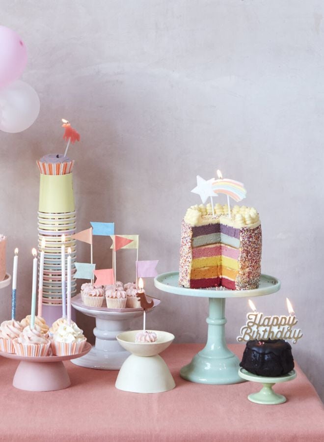 Meri Meri Gold Happy Birthday Candle - Image 2