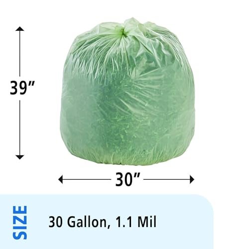 Stout by Envision Ecosafe-6400 Bags, 30 Gal, 1.1 Mil, 30" X 39", Green, 48/box - Image 2