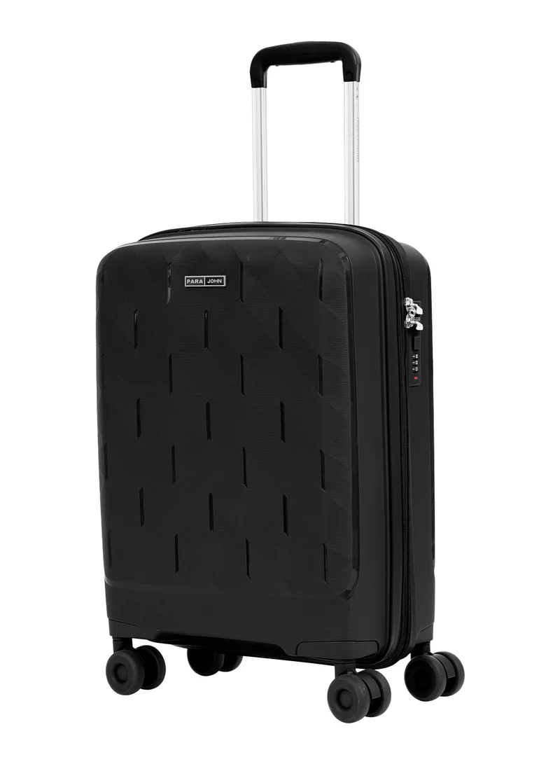 بارا جون Parajohn Gridron Series Set of 3 Luggage | Lightweight Small 10KG, Medium 20KG & Large 30KG ABS 8 Wheels Trolley Hardsided Travel Suitcase Black
