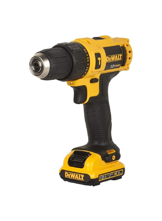 DEWALT 12V Lithium-Ion Subcompact Hammer Drill Driver with 10-Bit Black and Yellow DCD716D2BIT-B5 - Image 3