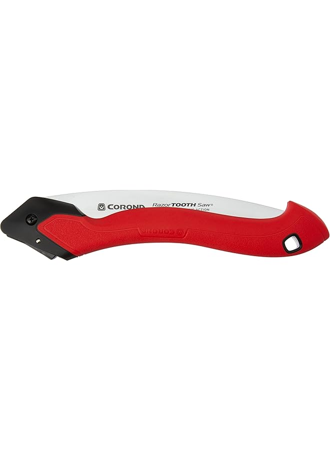 Corona Tools 10 Inch Razortooth Folding Pruning Designed For Single Use Curved Blade Hand Saw Cuts Branches Up To 6" In Diameter Rs16150 Red  - Image 1