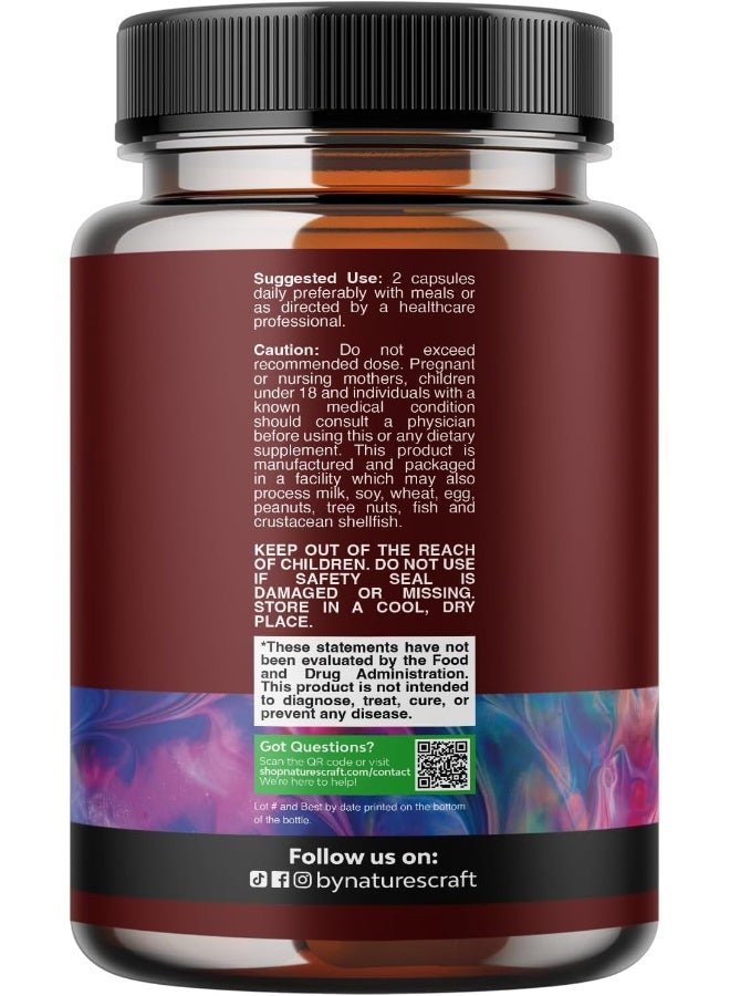 Natures Craft Uric Acid Vitamins for Men and Women Herbal Full Body Cleanse Joint Support Muscle Recovery and Kidney Support Supplement - Dietary Supplement Pure Tart Cherry Milk Thistle and Bromelain Antioxidant - Image 2