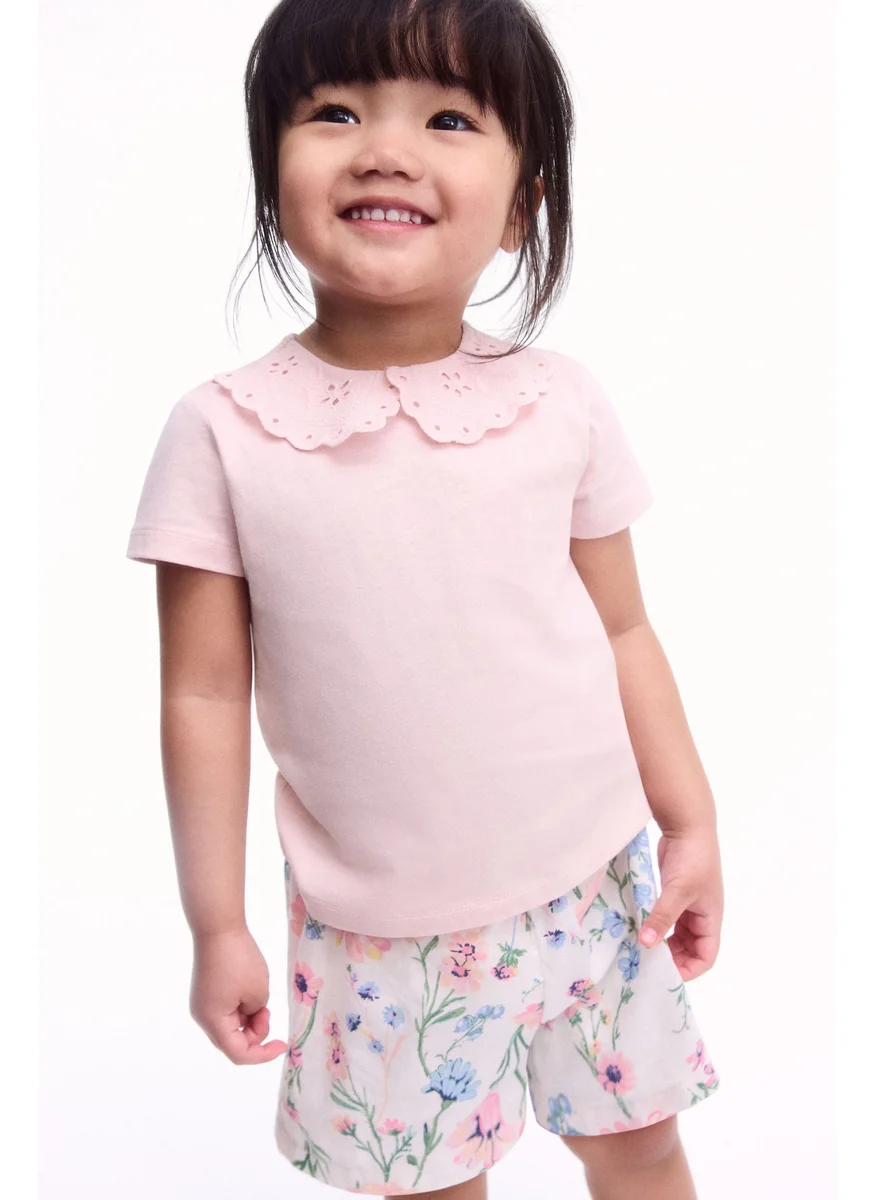اتش اند ام Broderie-Anglaise-Collared Top