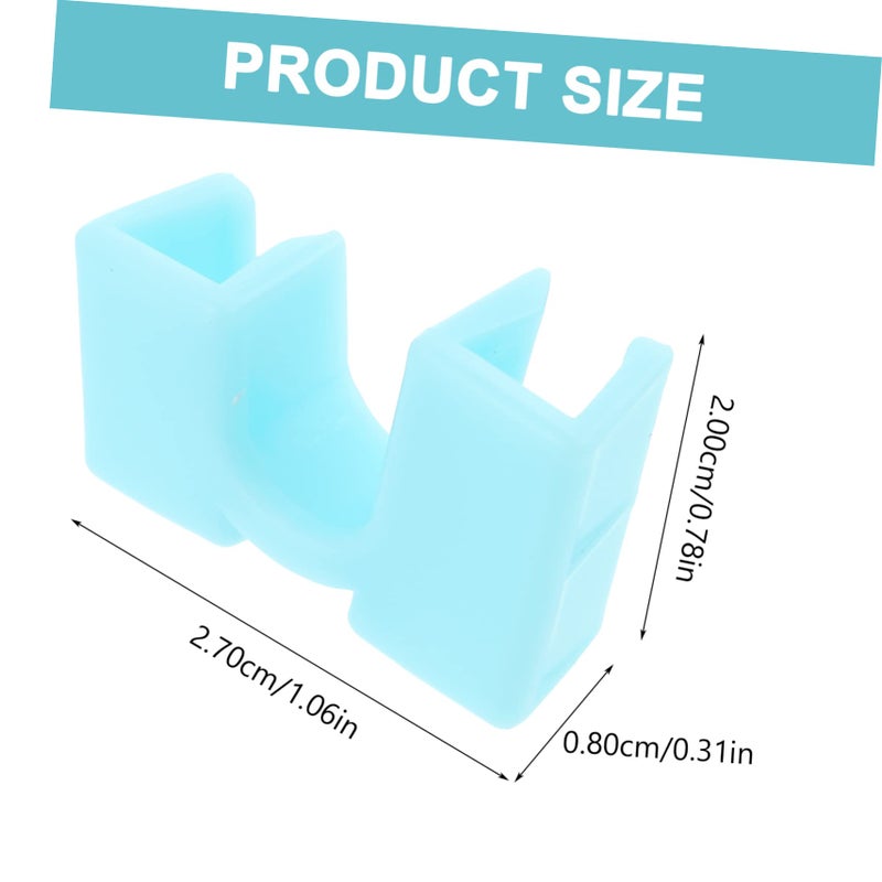 Sky Blue Reusable Chopstick Training Clips 5 Pack Dishwasher Safe Helper For Beginners - Image 3