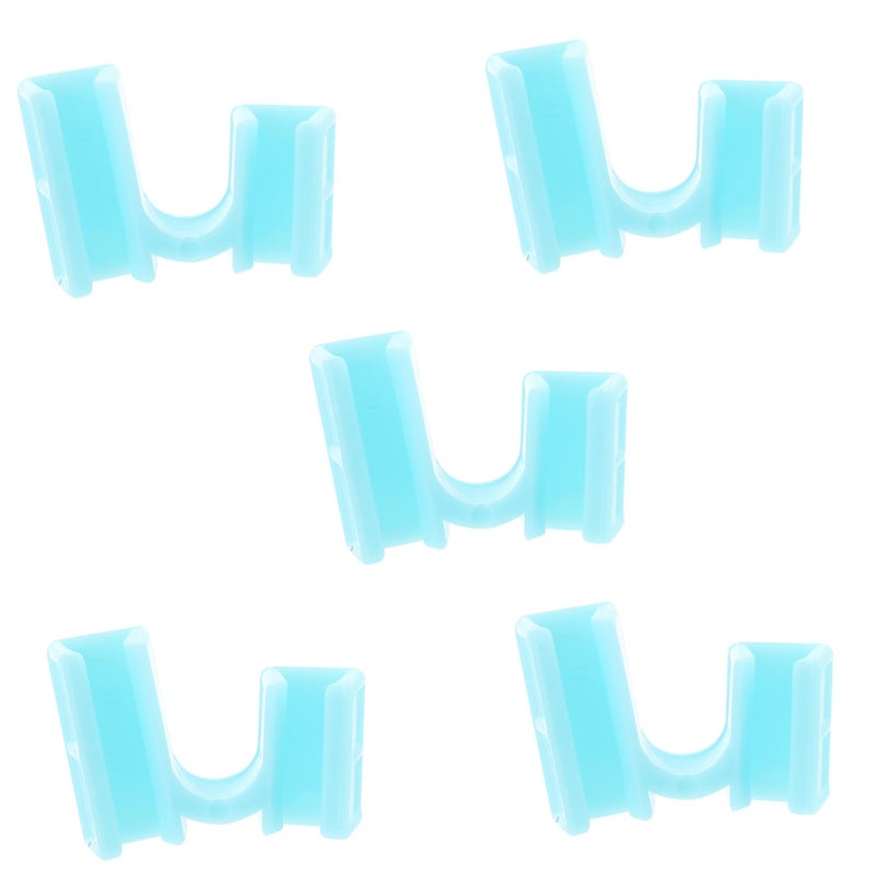 Sky Blue Reusable Chopstick Training Clips 5 Pack Dishwasher Safe Helper For Beginners - Image 2