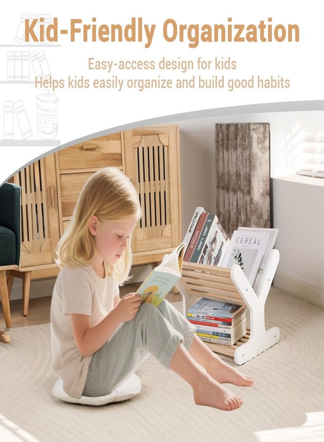 Nuvograin Wooden Nursery Bookshelf,Kid Bookshelf,Montessori Toddler Bookcase with 2-Tier Open Storage，Perfect for Kids' Playrooms, Bedrooms, Living Rooms, Classrooms—Compact and Easy to Access - Image 4