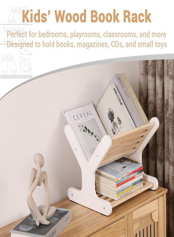 Nuvograin Wooden Nursery Bookshelf,Kid Bookshelf,Montessori Toddler Bookcase with 2-Tier Open Storage，Perfect for Kids' Playrooms, Bedrooms, Living Rooms, Classrooms—Compact and Easy to Access - Image 2