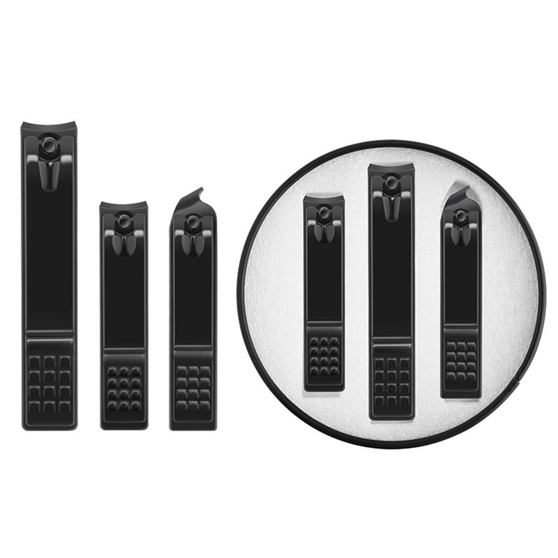 3pcs Stainless Steel Nail Clipper Set Manicure Set Pedicure Set Fingernails Toenails Clippers Sharp Nail Cutter Kit Travel Case - Image 1