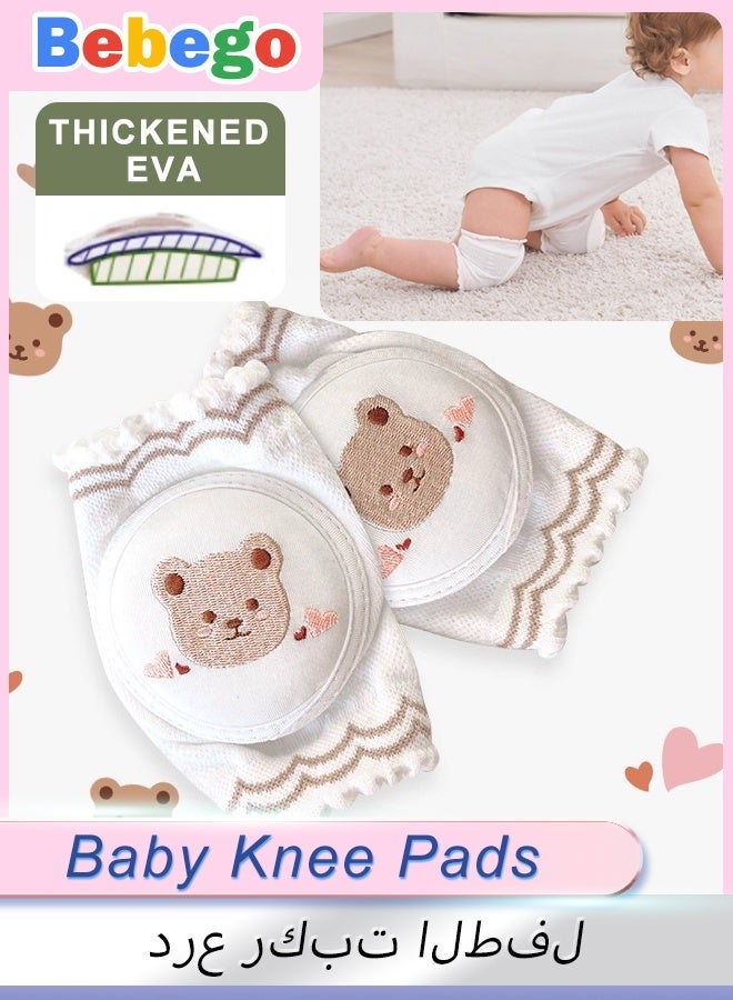 BEBEGO Baby Knee Pads - Soft Non-Slip Crawling pads with Elastic Band, Lightweight Infant learning to walk & crawl Protectors, for Boys & Girls, First Walkers, Anti-Fall Protection, Easy On/Off, Baby Crawling Aid, Playful Baby Accessory, Breathable Fabric, First Walkers Gear, Stylish Babywear, Durable Padding, New Walkers - Image 1