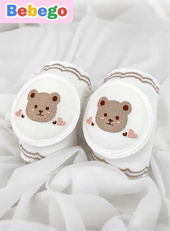 BEBEGO Baby Knee Pads - Soft Non-Slip Crawling pads with Elastic Band, Lightweight Infant learning to walk & crawl Protectors, for Boys & Girls, First Walkers, Anti-Fall Protection, Easy On/Off, Baby Crawling Aid, Playful Baby Accessory, Breathable Fabric, First Walkers Gear, Stylish Babywear, Durable Padding, New Walkers - Image 2