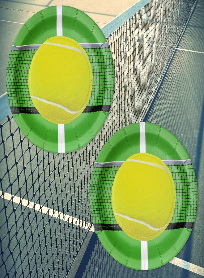 Havercamp Tennis Party Plates 24 pack! 9 in. Diameter Paper Dinner Plates - Image 4