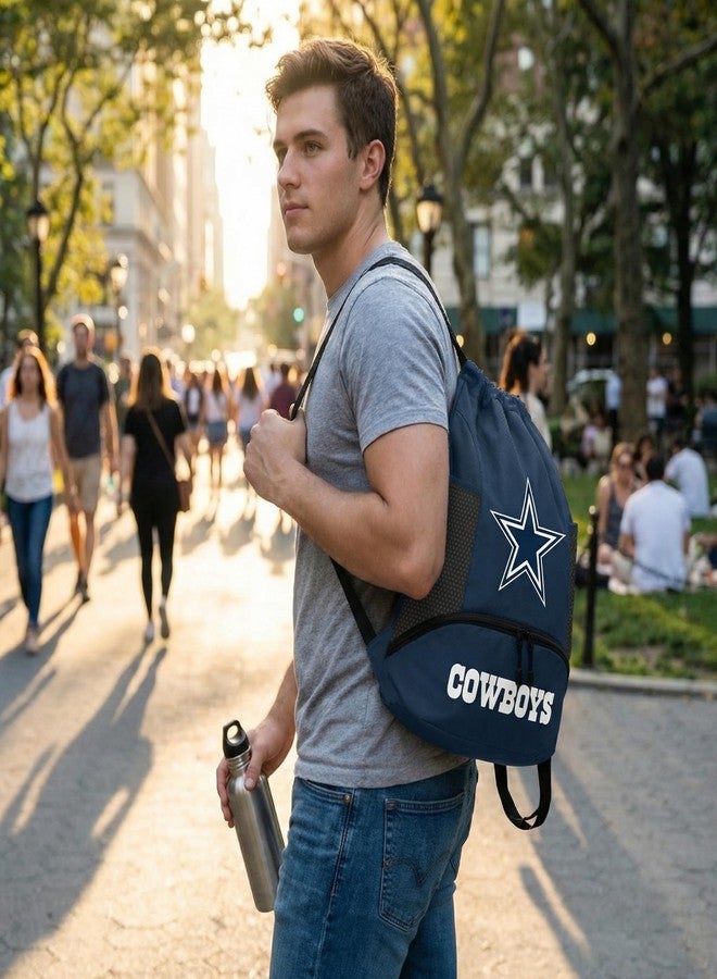 Proformance Home NFL Dallas Cowboys Cinch Bag – Standard Logo Drawstring Backpack - Image 5