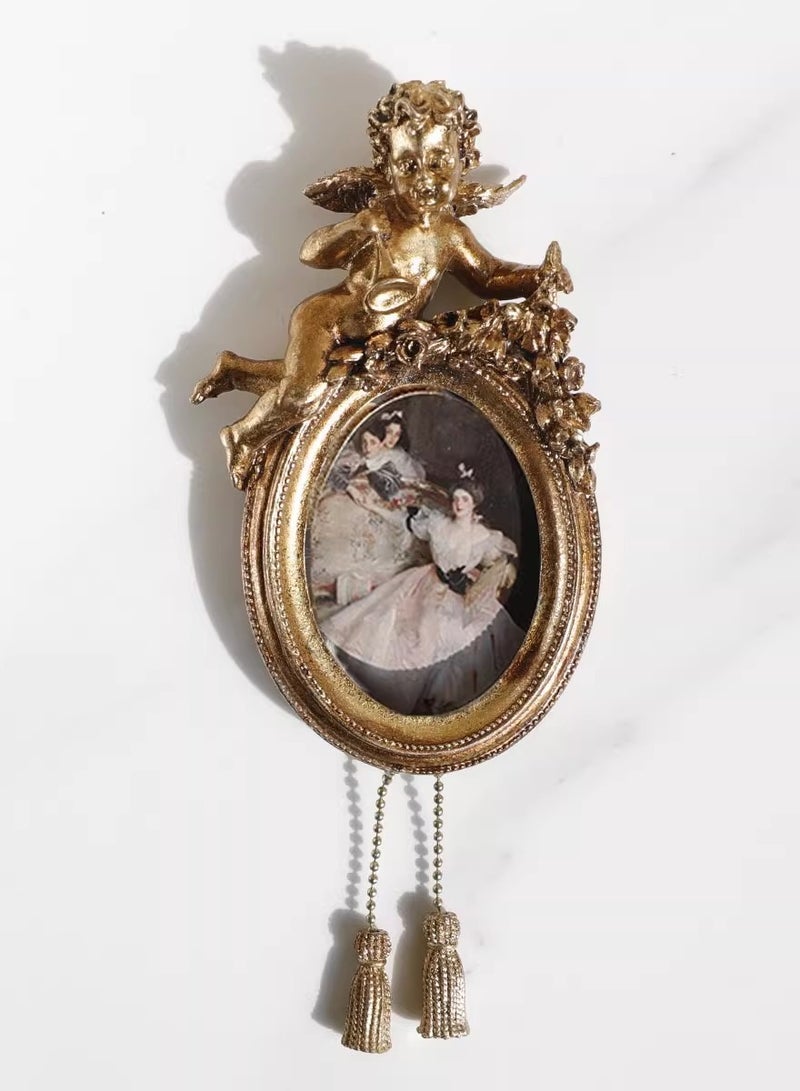 Gold Vintage carved wall picture frame, Eid decor,Graduation party favor  - Image 1