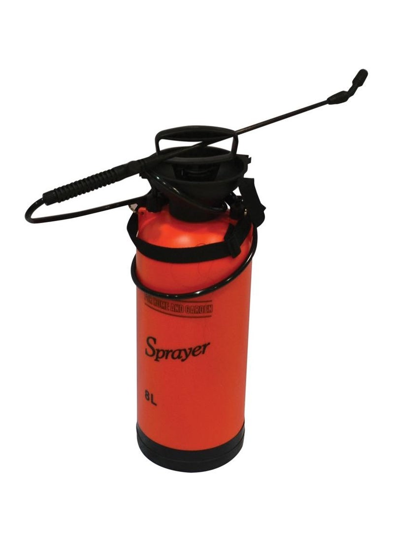 AKC Industrial Pressure Spray Bottle with Hose Pipe | 8 Liters  | Orange 