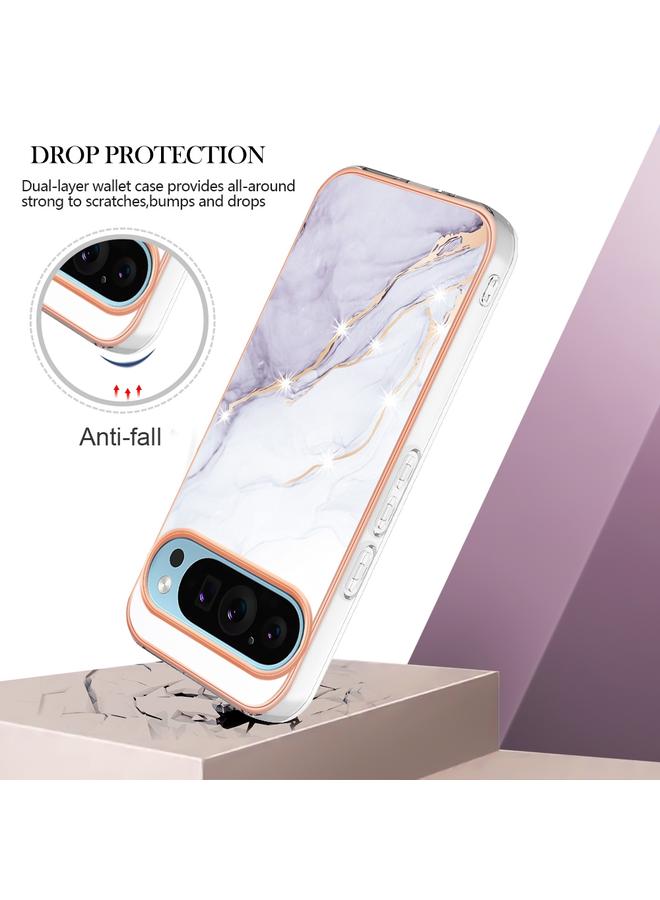 اس-توب جراب لهاتف Google Pixel 9 / 9 Pro، جراب هاتف IMD مزدوج الجوانب مطلي بالرخام الكهربائي - Image 3