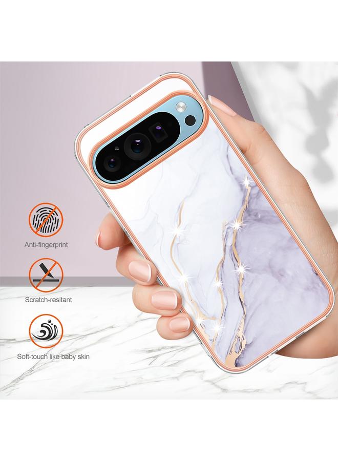 اس-توب جراب لهاتف Google Pixel 9 / 9 Pro، جراب هاتف IMD مزدوج الجوانب مطلي بالرخام الكهربائي - Image 4