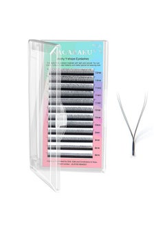 Yy Eyelash Extensions Supplies Y Lash 0.07Mm D Curl 15Mm Premade Fans 4D Russian Volume Y Shape Faux Mink Matte 12 Rows Cluster Pre Fanned Wispies Crisscross Eye Lashes