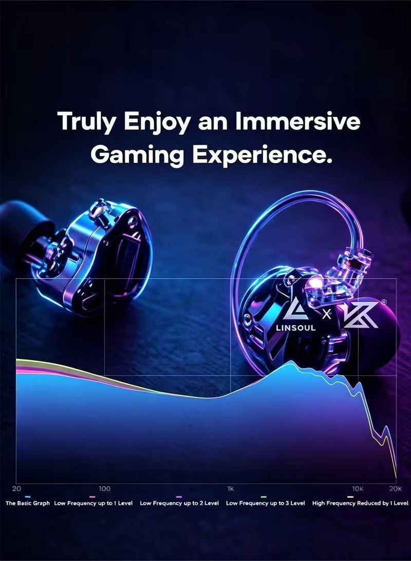 KZ ZS10 PRO 2 In Ear Monitor IEM, 1DD+4BA Hybrid Wired Earbuds, with 4-Level Tuning Switch, 3-Way Crossover Gaming Earbuds, Silver-plated IEM Cable for Musician Audiophile and Gamers(With Mic) - Image 5