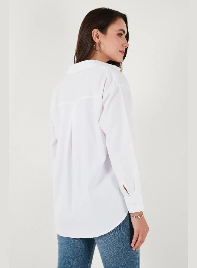 Lela Lela Cotton Blend Regular Fit Teddy Bear Embroidered Shirt Women's SHIRT 6773106