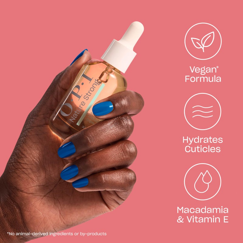 OPI Nature Strong Nails & Skin - Glow Up Nail & Cuticle Oil with Dropper | Lightweight, Nourishing Natural Oil Blend Moisturizes Dry Cuticles | Enriched with Vitamin E | 1.0 Fl Oz | 30 mL - Image 3
