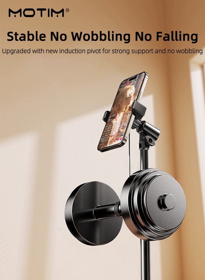 Motim Height Adjustable Mobile Phone Stand Chat Stand for Desk, 21-35 cm, 360 Degree Adjustable Viewing Angle, Mobile Phone Holder Stand for Office, Desk Phone Stand for Recording Desk Accessories  - Image 5