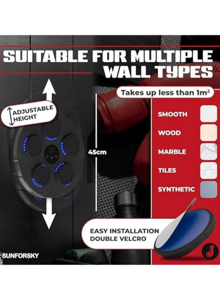 JAJEEK "New Music Boxing Machine – LED Electronic Smart Music Boxing Wall Target with Gloves & Multi-Musical Reaction Features" - Image 1
