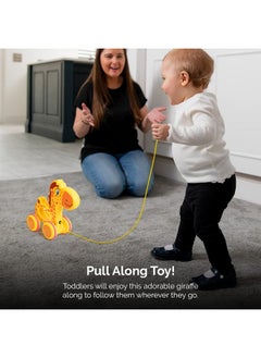 RATNA'S Ratna's Gary The Giraffe Pull Along Toy | Walk & Play Toy for Infant and Preschool Kids Age 18 Months +  - Image 3