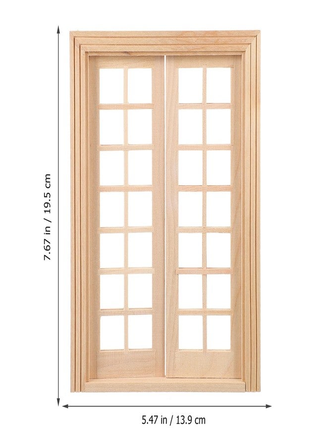 BESTonZON 1 12 Scale Miniature Wooden Dollhouse Door 7.67X5.47 Inch Tiny Furniture Accessory for Dollhouse Decoration and Craft Projects - Image 3