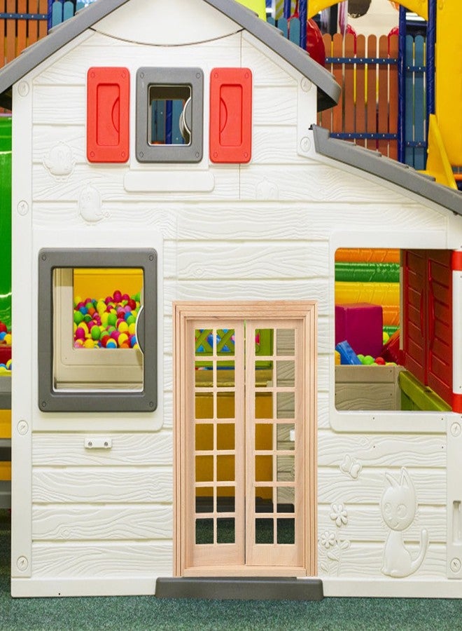 BESTonZON 1 12 Scale Miniature Wooden Dollhouse Door 7.67X5.47 Inch Tiny Furniture Accessory for Dollhouse Decoration and Craft Projects - Image 2