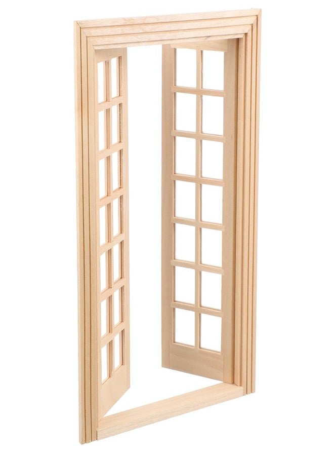 BESTonZON 1 12 Scale Miniature Wooden Dollhouse Door 7.67X5.47 Inch Tiny Furniture Accessory for Dollhouse Decoration and Craft Projects - Image 1