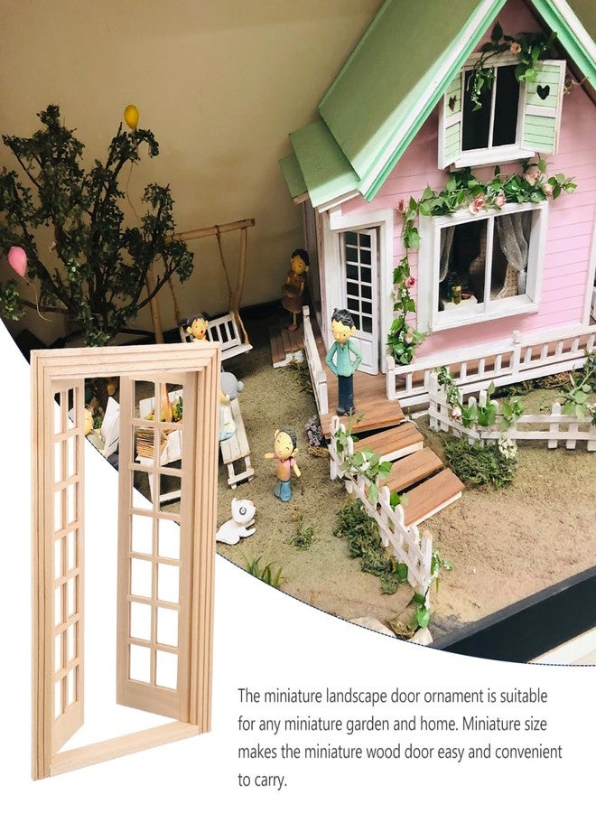 BESTonZON 1 12 Scale Miniature Wooden Dollhouse Door 7.67X5.47 Inch Tiny Furniture Accessory for Dollhouse Decoration and Craft Projects - Image 4