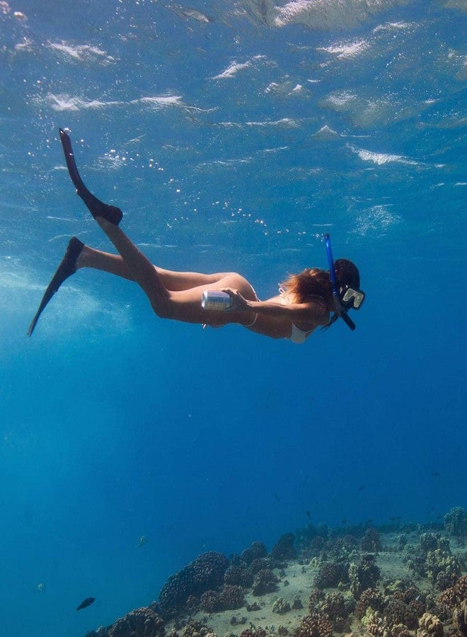 VBM طقم قناع وزعنفة وغطس VBM مع معدات غطس للبالغين، قناع غطس بانورامي، زعنفة تريك، أنبوب تنفس جاف + حقائب سفر، أنبوب تنفس للسباحة في المسبح (وردي) - Image 3