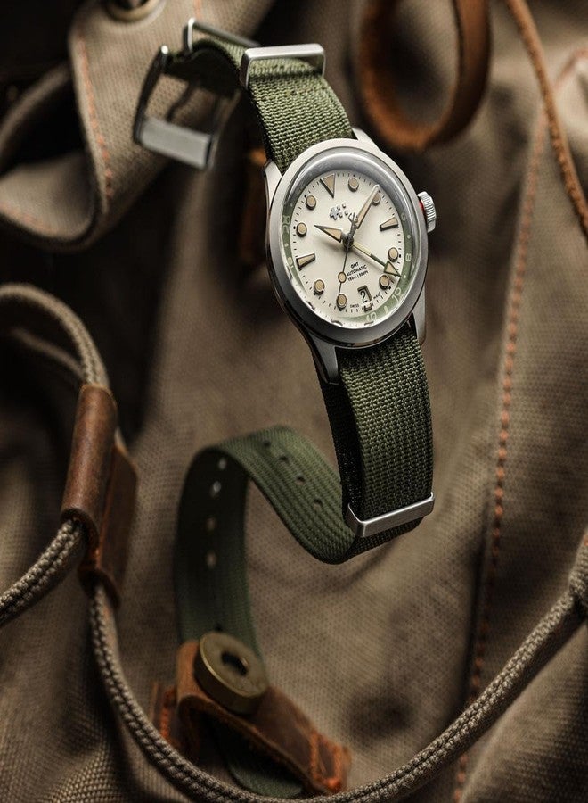 WatchGecko Ridge Military Nylon Watch Strap. Green 22mm. Rugged, Quick-Drying and Secure Replacement Wristwatch Strap for Outdoor Activities. - Image 5
