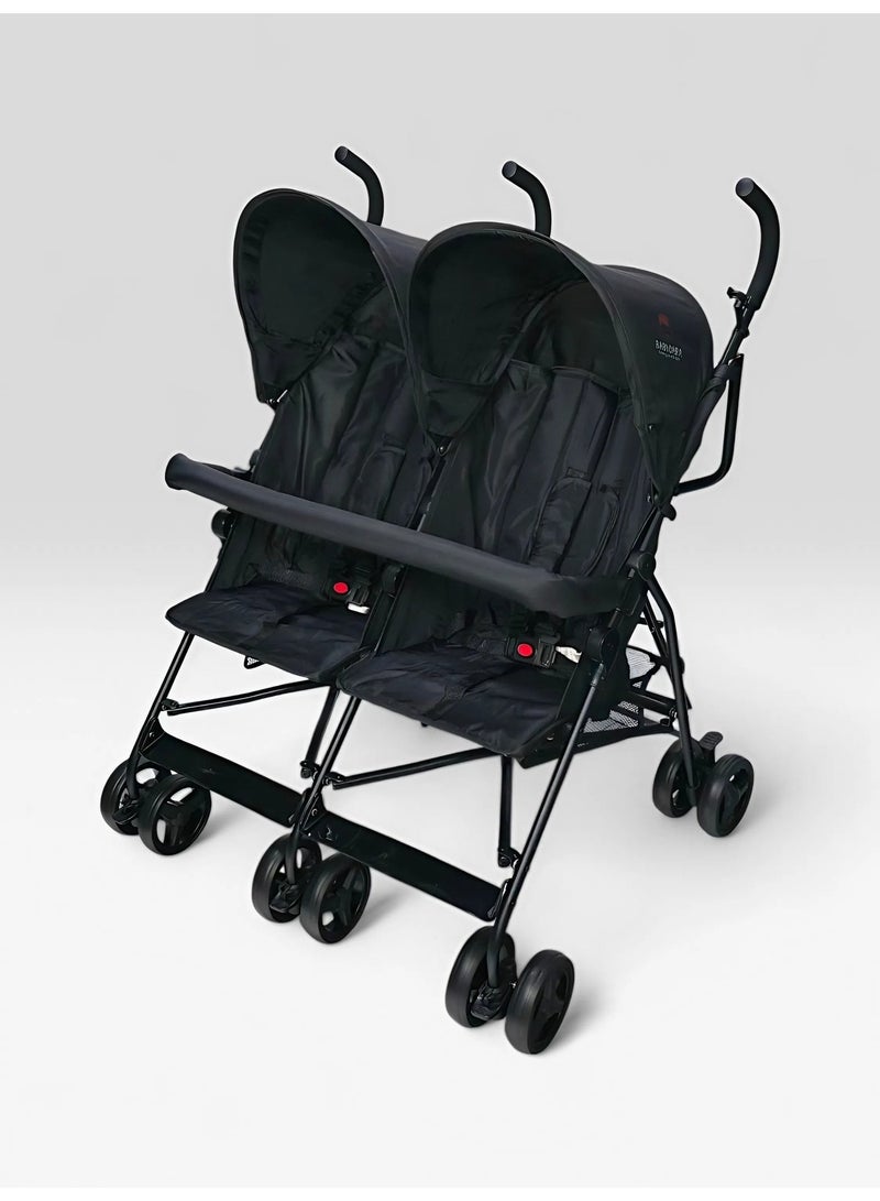 BABYCARA Double Umbrella Stroller, Lightweight Travel Side by Side Twin Stroller with Large Storage, 5-Point Safety Harness, Adjustable Canopy & Compact Fold for 6 to 36 months - Image 1