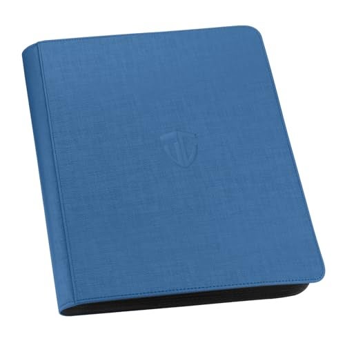 TCGUARD Toploader BinderHolds 216 Toploaders9 Pocket Top Loader Binder with Sleeves for 3x4 Rigid Toploaders Hard CasesTop loader Binders for TCG MTG Card Binder Trading Cards BinderBlue - Image 1