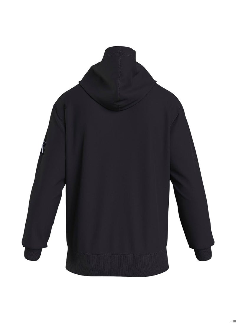 Men's Badge Hoodie - Cotton, Black - pzsku/Z58A2811E1DB6B2212C57Z/45/_/1734087588/02898aea-4da3-429f-9a0d-a21d7eb4c0be