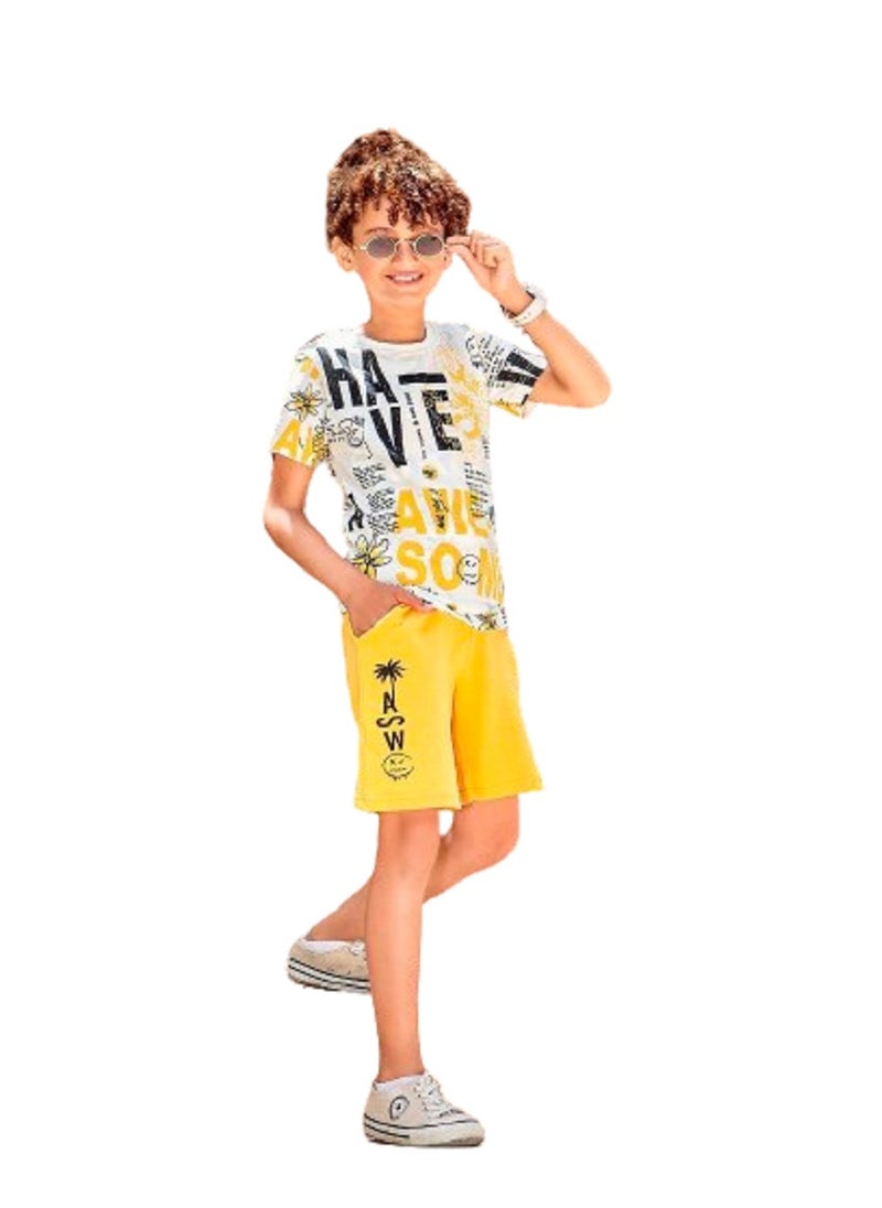 Generic - Boys summer cotton 3-piece set (T-shirt - tank top - shorts) For clubs, training, and quick outings - Image 1